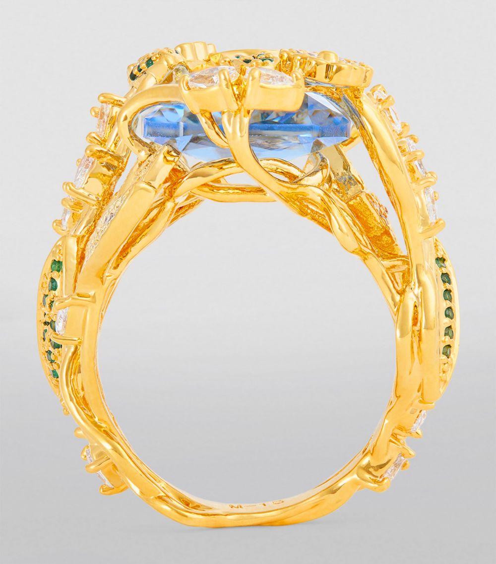 Gold-Plated Bloom Cocktail Ring