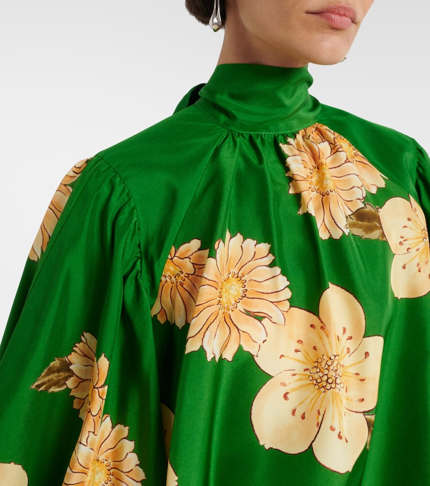 Alémais Sage floral silk blouse