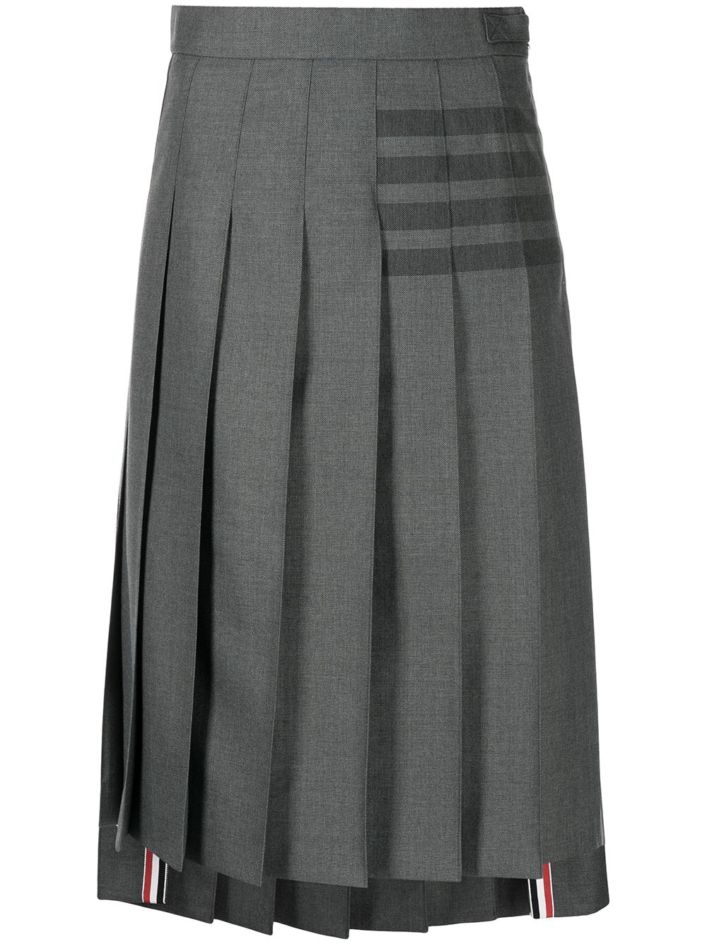 4-Bar stripe pleated skirt - Grey