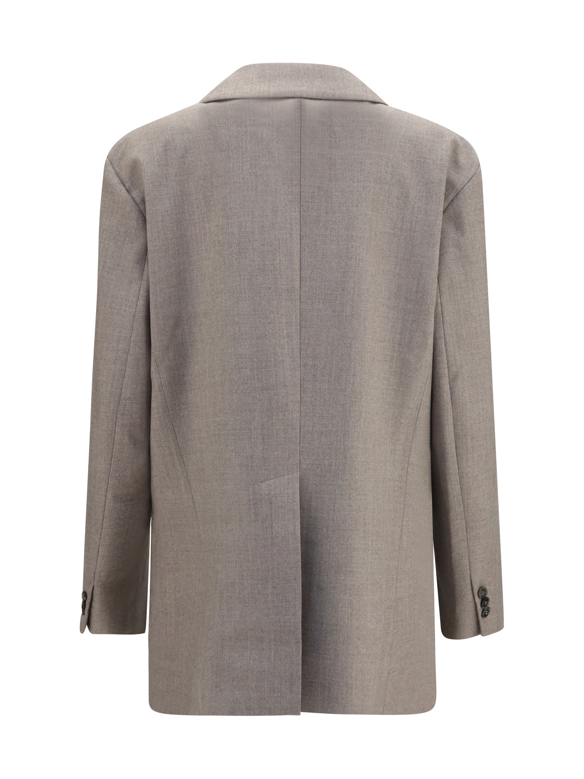 Virgin Wool Fleece Blazer — Gray