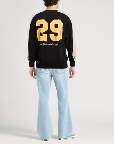 Man Sweatshirt Black Size M Cotton