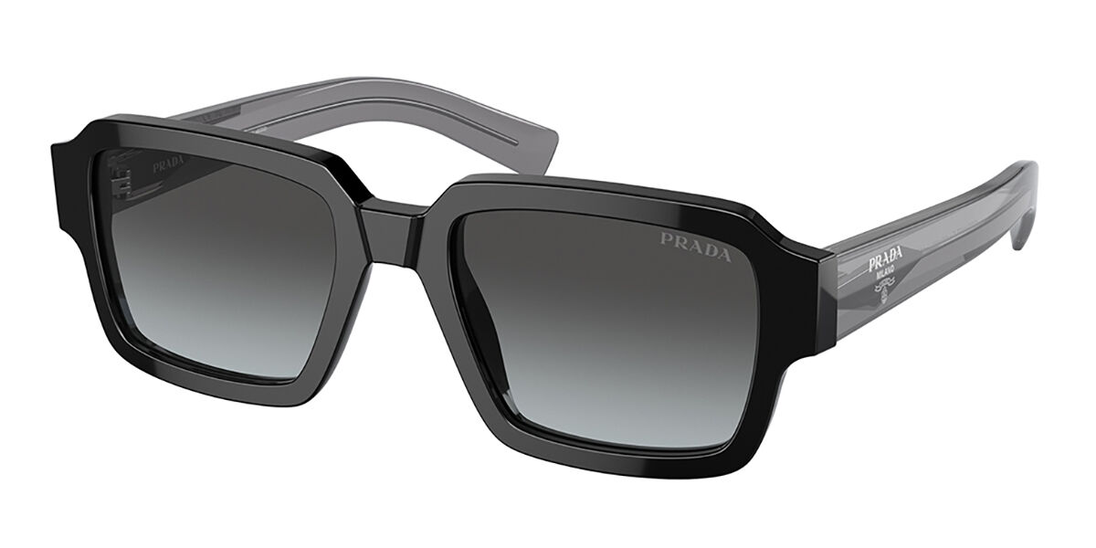 Prada PR 02ZSF Asian Fit 1AB06T Men's Sunglasses Black