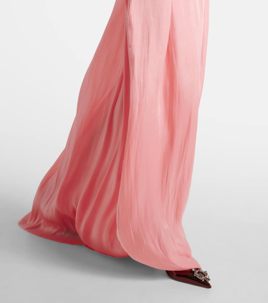 Charmain plissé georgette gown