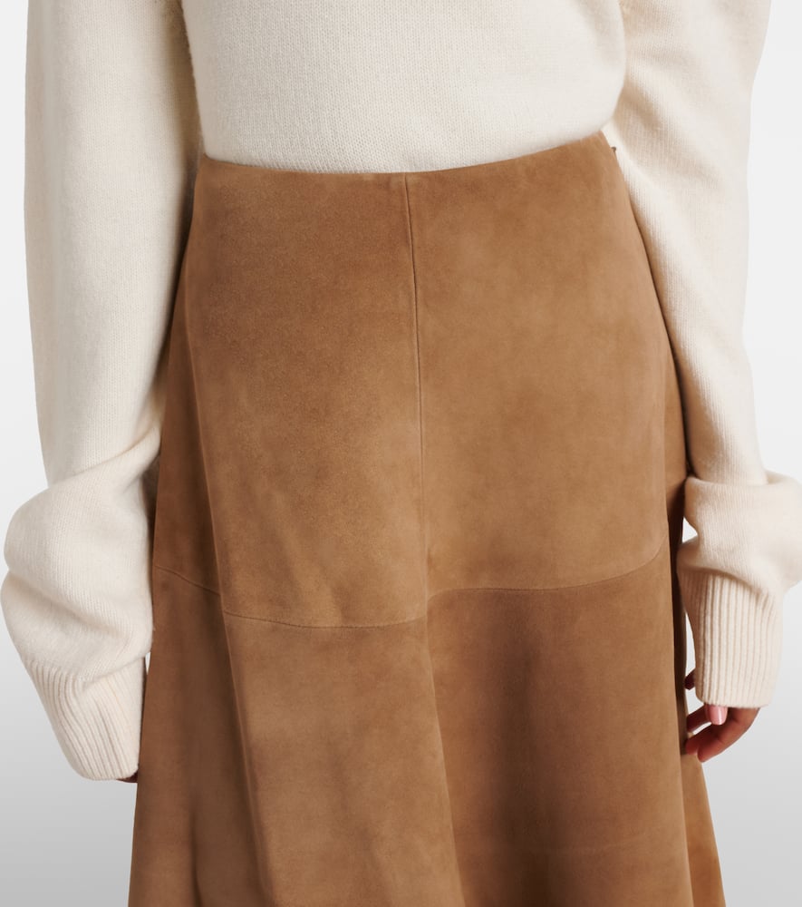 Varda suede midi skirt