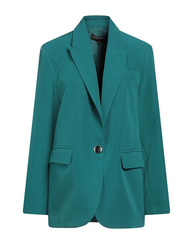 Woman Blazer Deep teal Size L Rayon, Polyamide, Elastane
