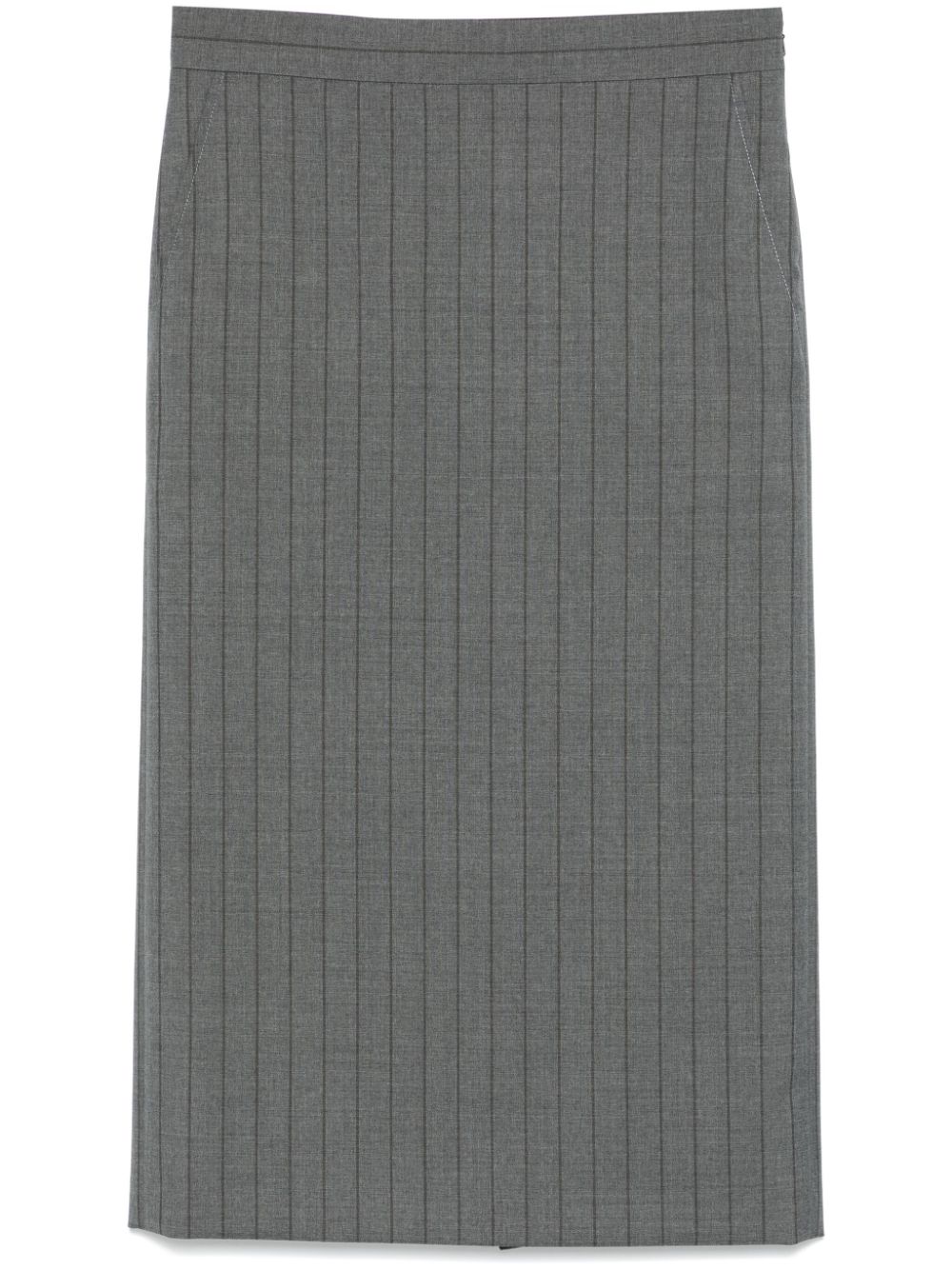 Striped midi skirt - Grey