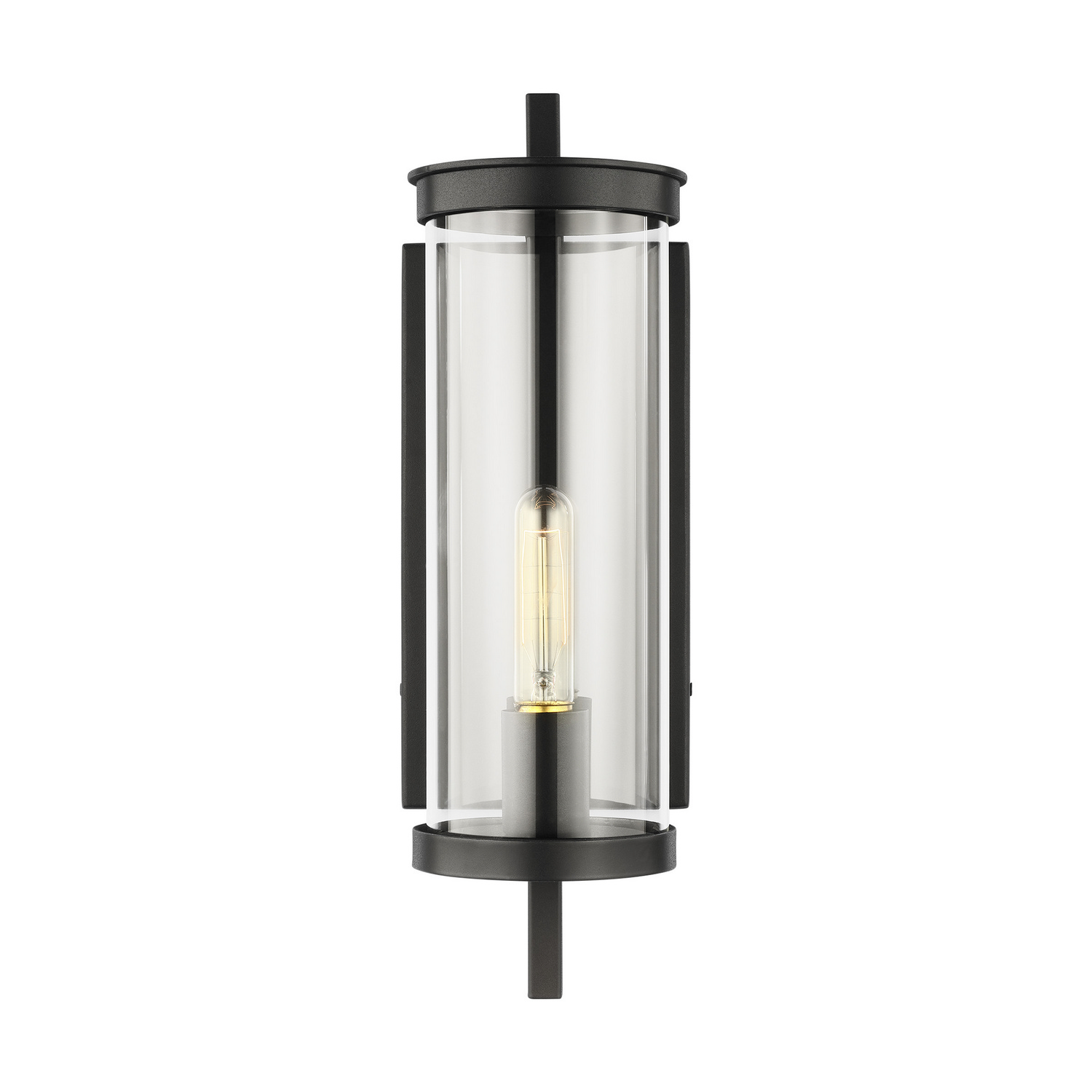 Visual Comfort Studio Eastham Outdoor Wall Light in Textured Black by Chapman & Myer