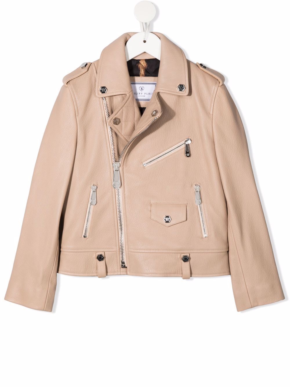 Iconic Plein biker jacket - Neutrals
