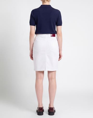 Woman Mini skirt White Size 4 Cotton, Elastane