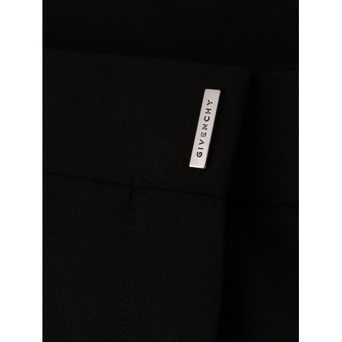 Tailored straight-leg trousers - Black