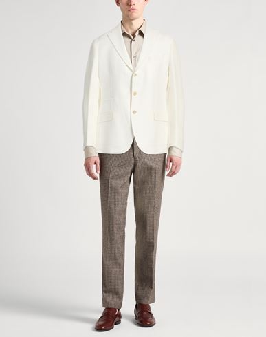 Platinum Man Blazer White Size 40 Linen