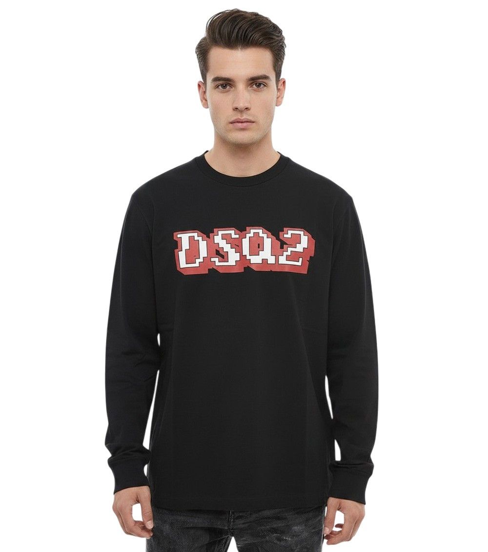Black Logo Crew Neck T-Shirt
