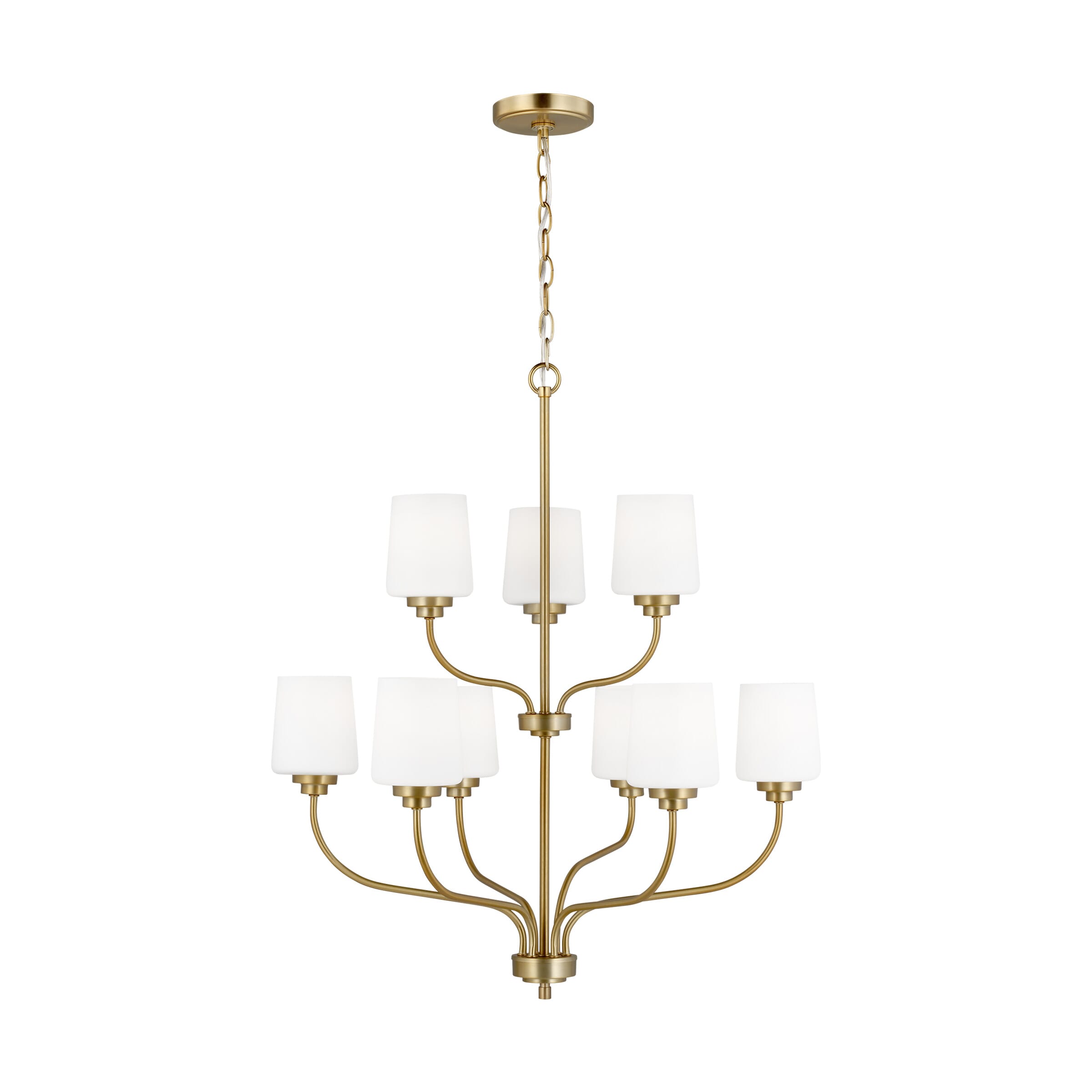 Windom 9-Light Traditional Chandelier in Satin Bra