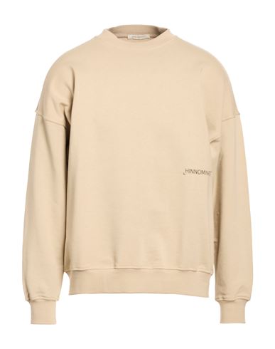 Man Sweatshirt Beige Size L Cotton, Elastane