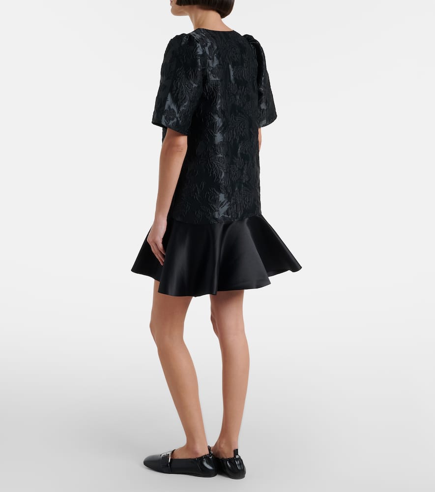 Satin cloqué minidress