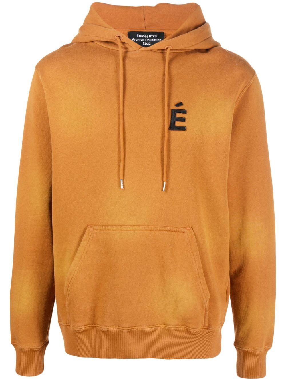 Klein logo-patch hoodie - Brown