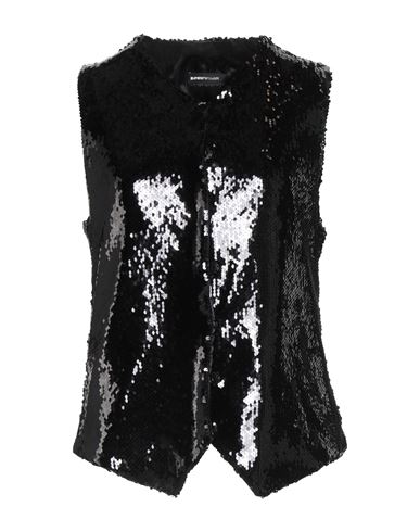 Woman Top Black Size 6 Polyester, Elastane