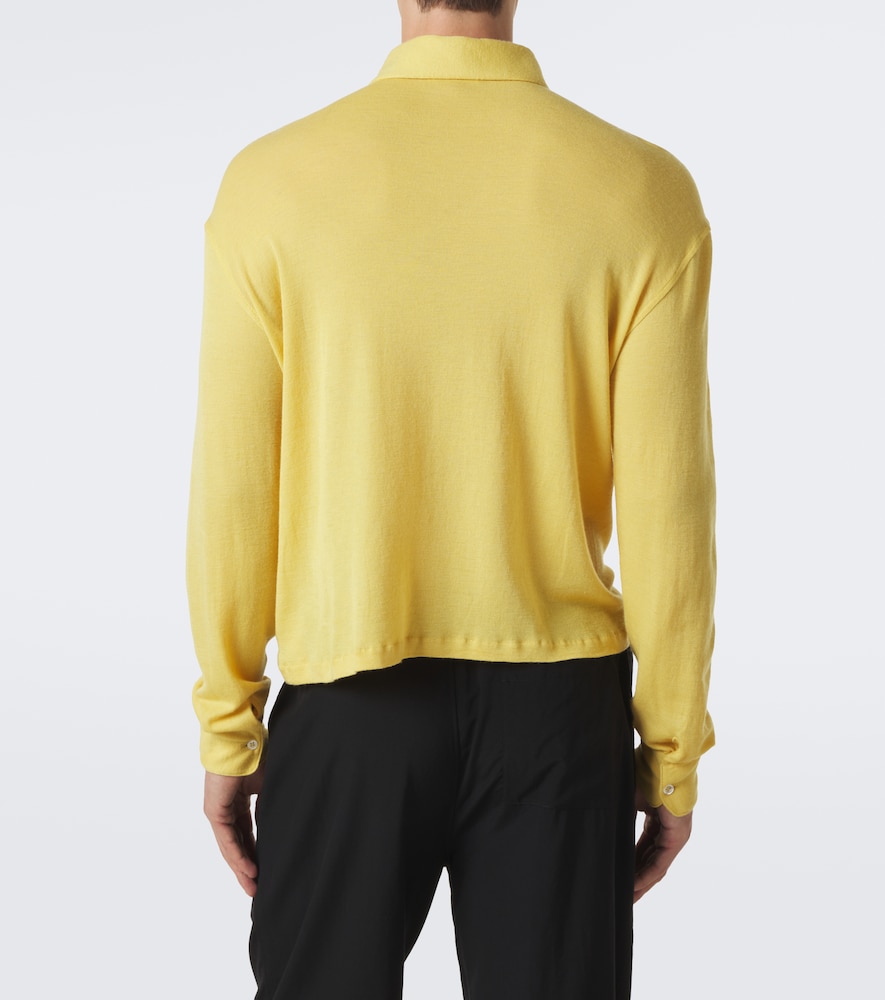 Reyes cashmere and silk polo sweater