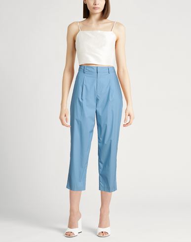 Woman Pants Light blue Size 8 Cotton, Polyamide, Elastane