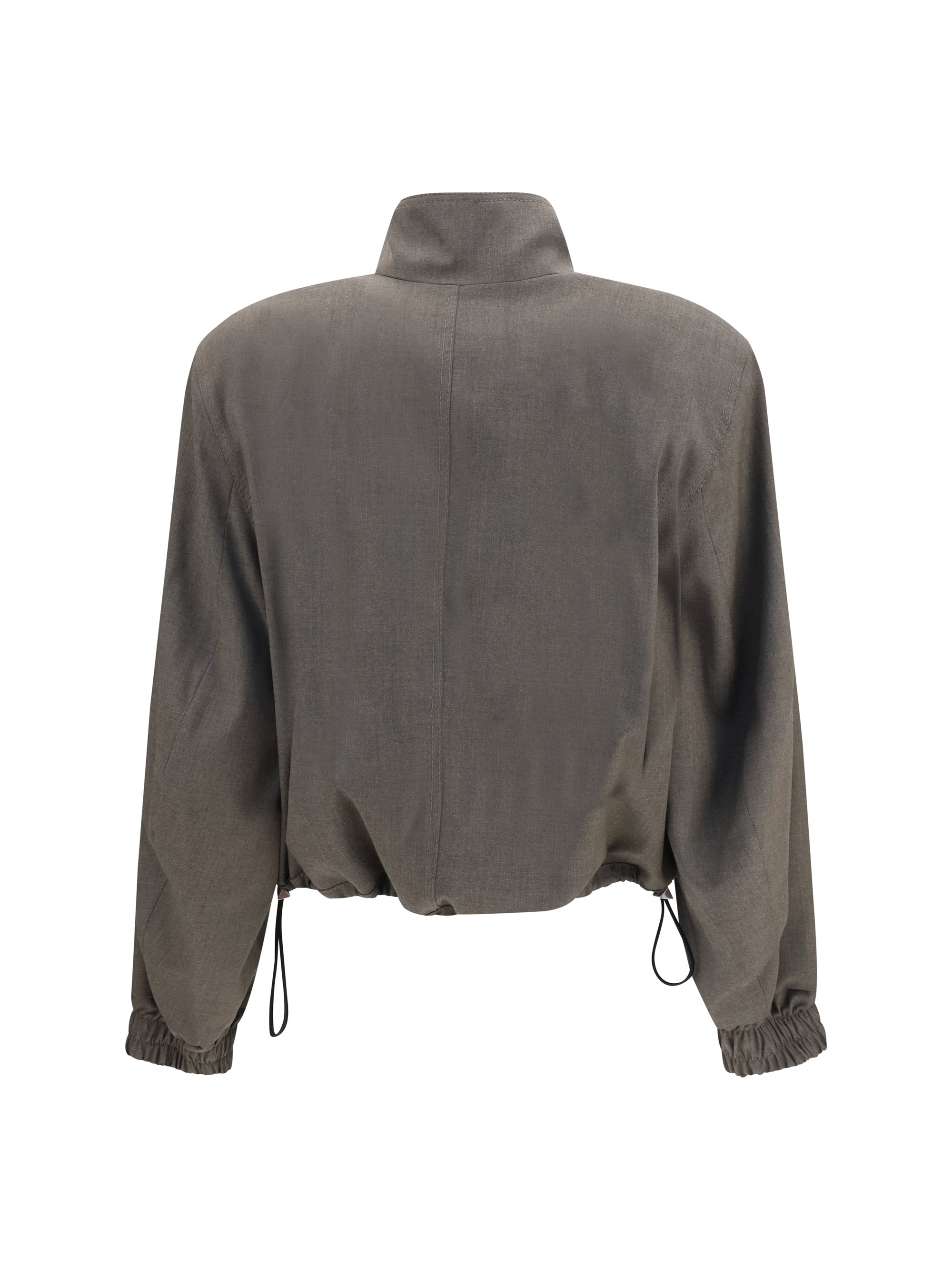 Wool-Blend Merino Jacket — Gray