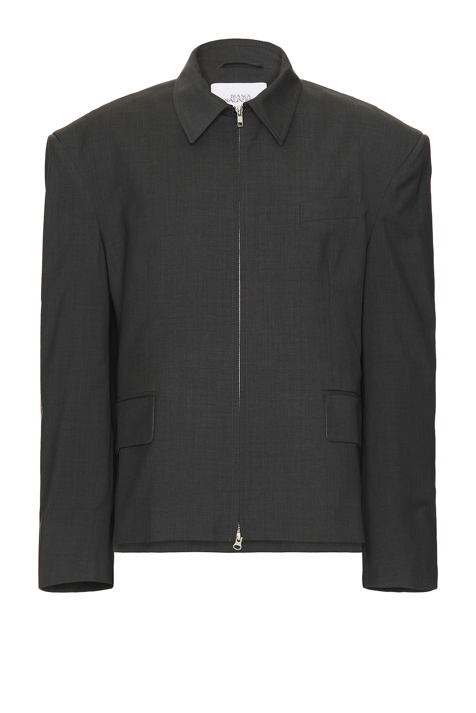 Bianca Saunders Pencil Jacket in Raven - Grey.  XL/1X also in