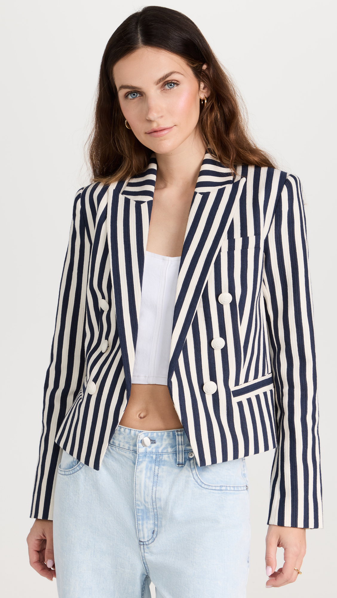 Brooke Double Breasted Crop Blazer