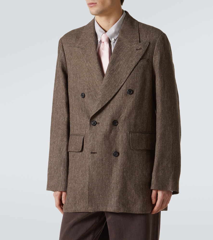 Sharp DB linen and cotton blazer