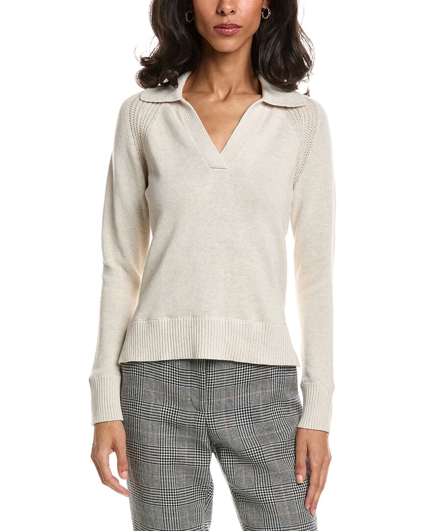 Split Neck Polo Sweater