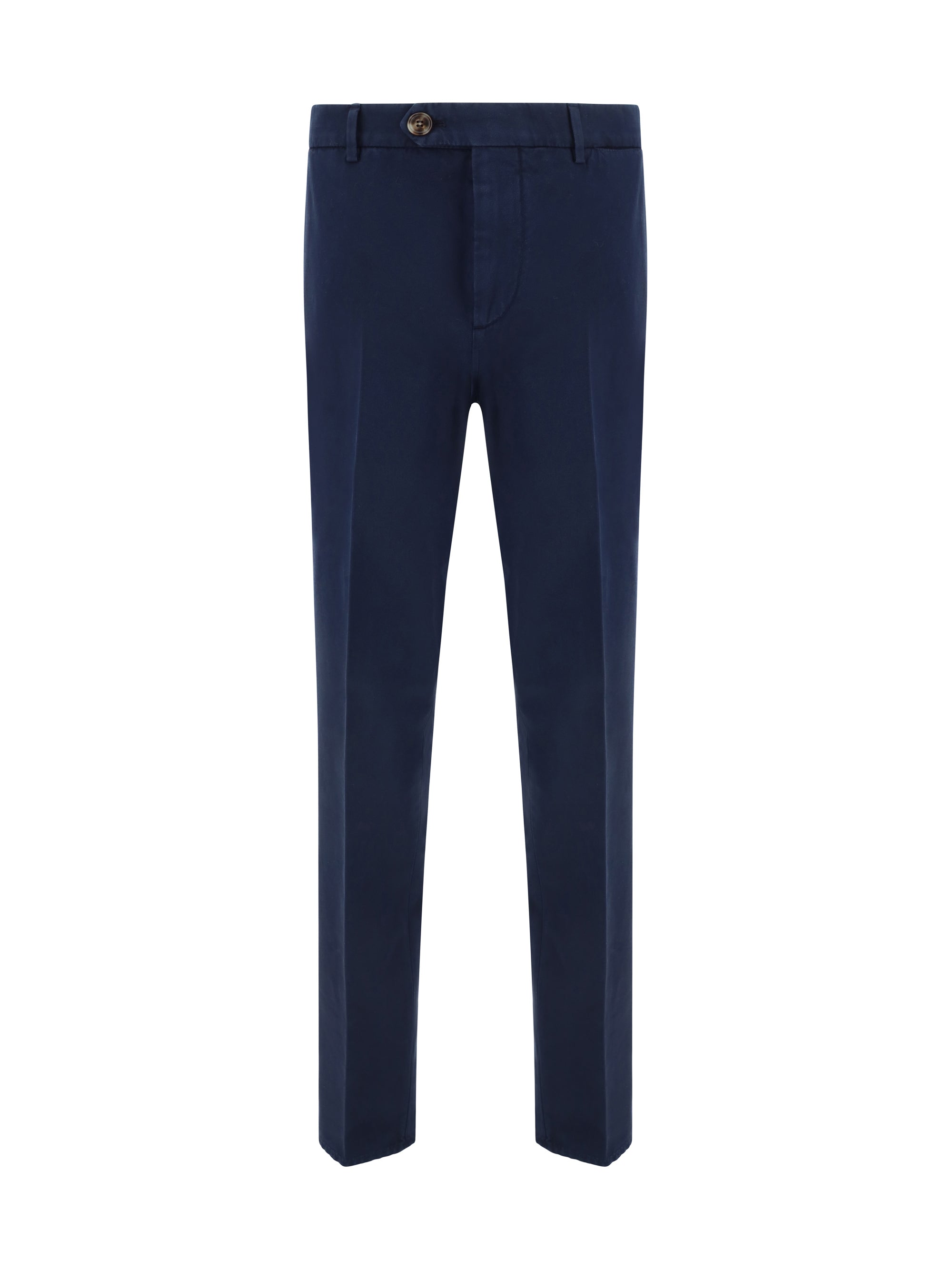 Cotton Trousers — Navy