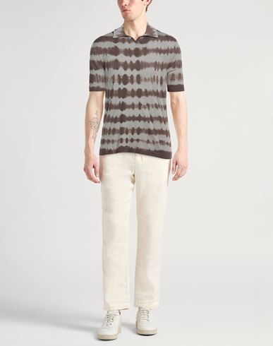 Man Sweater Brown Size 40 Cotton, Silk