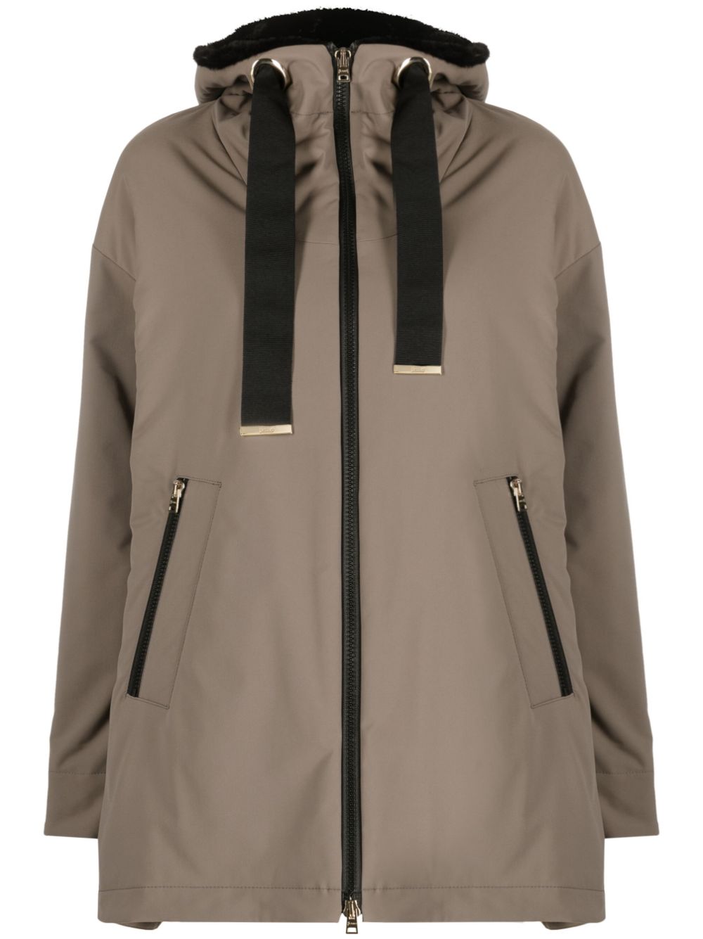 Delon zip-up parka coat - Grey