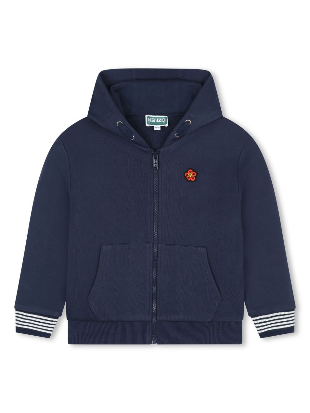 Boke Flower-patch cotton jacket - Blue
