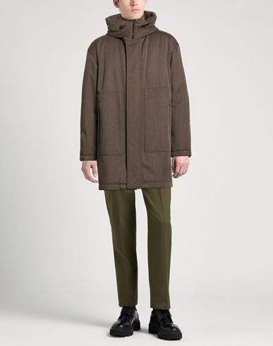 Man Coat Dark brown Size 40 Virgin Wool, Polyurethane