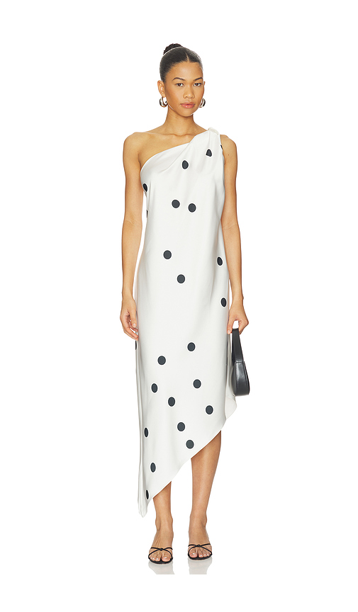 Anna October Mio Midi Dress in Black,White. XS. Also in