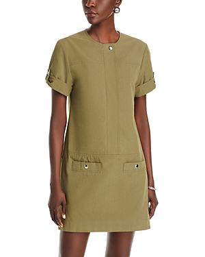 Short-sleeve cotton mini dress
