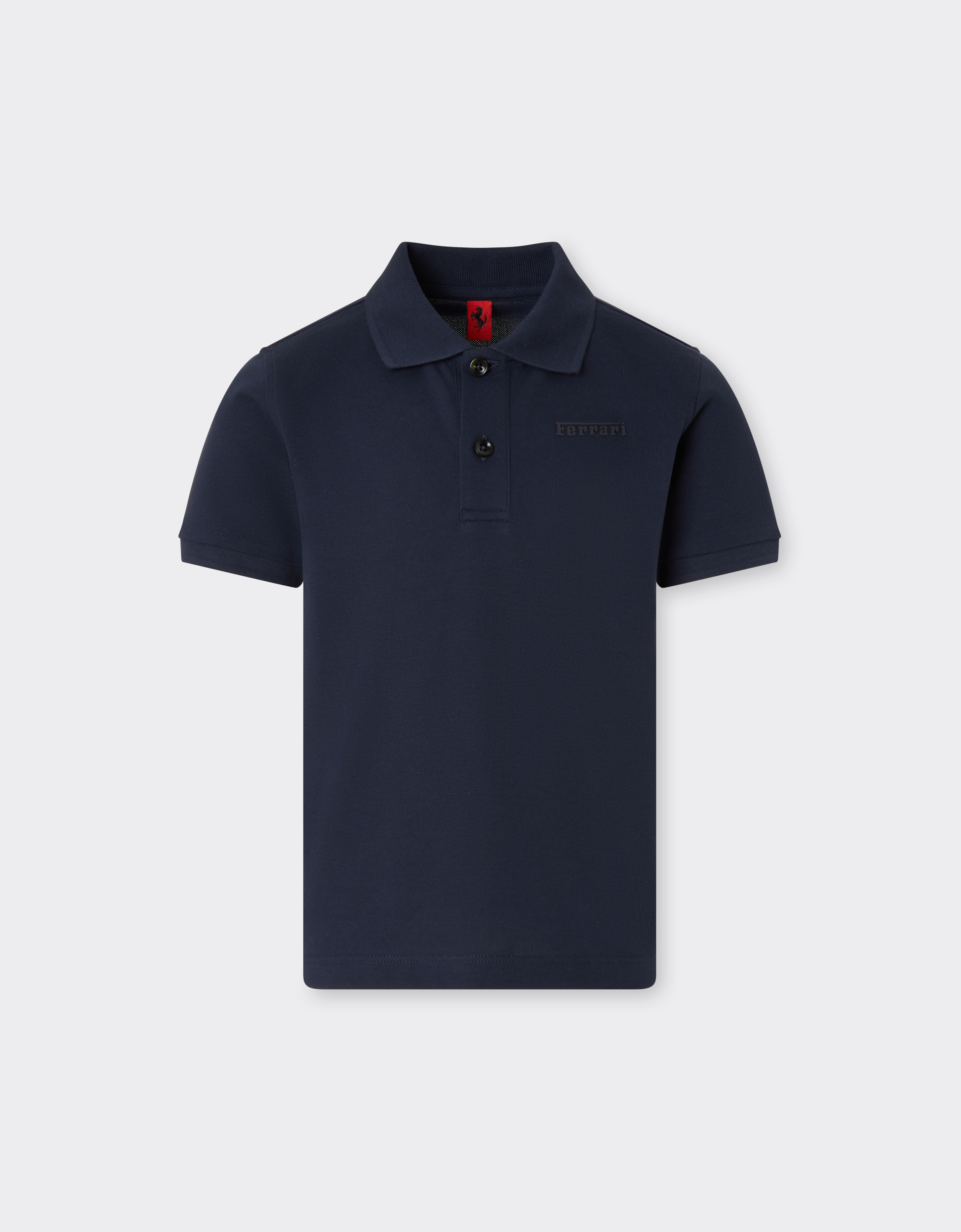 Organic cotton polo shirt with logo