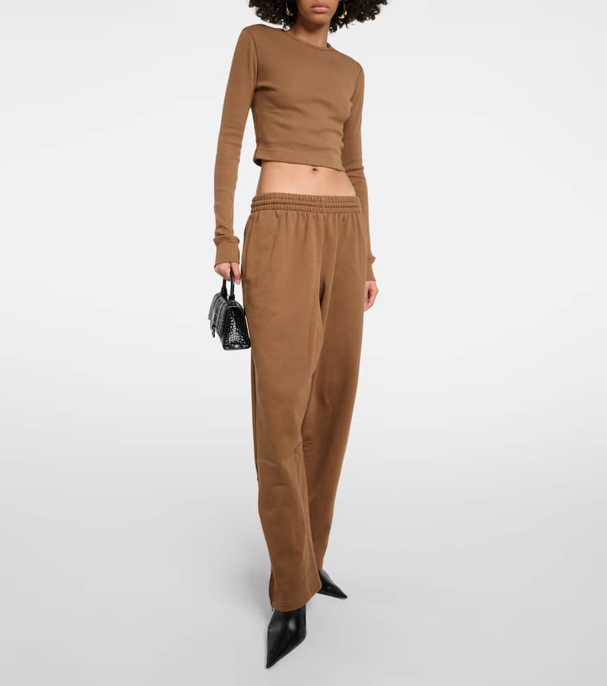 X Hailey Bieber cotton jersey track pants
