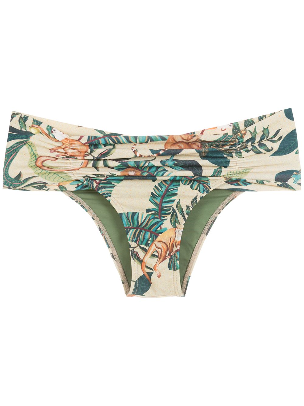 Calça Jasper estampada bikini bottoms - Green