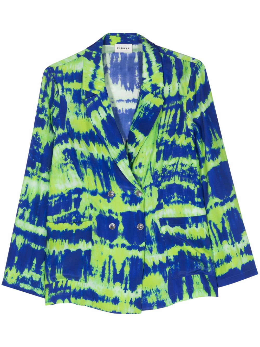 Tie-dye double-breasted blazer - Pink