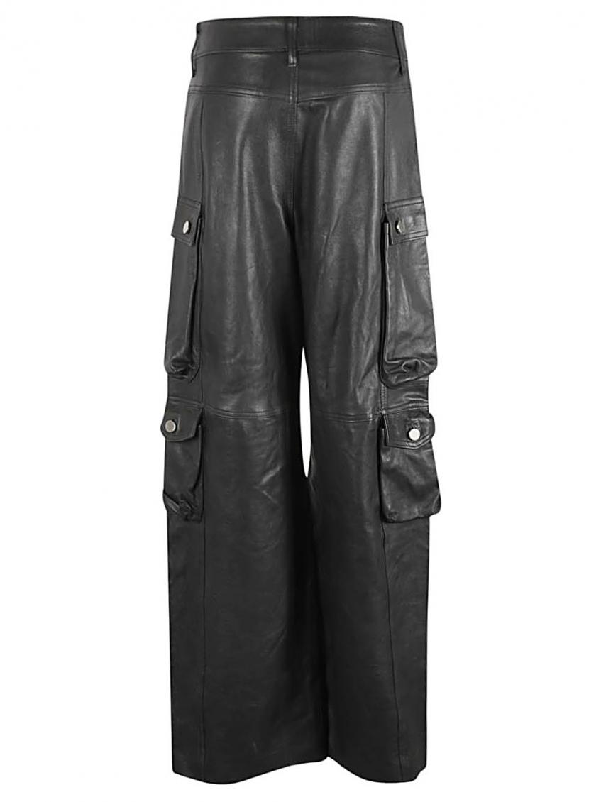 Black Leather cargo pants
