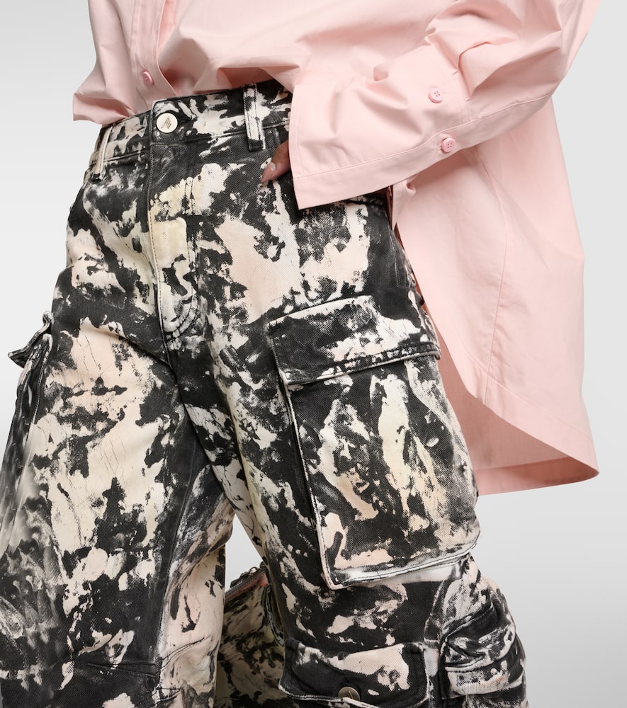 Fern printed mid-rise cargo jeans