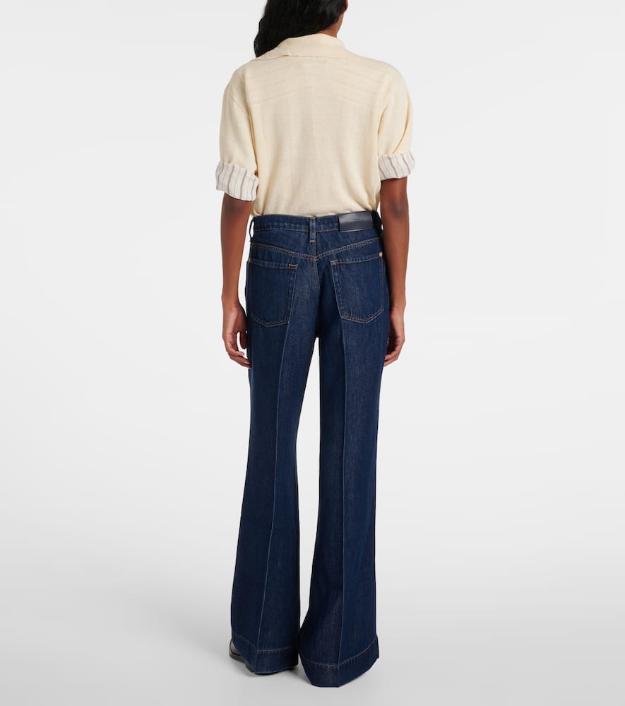 High-rise flared jeans