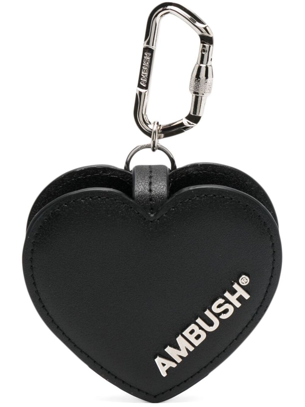 Heart leather AirPods case - Black