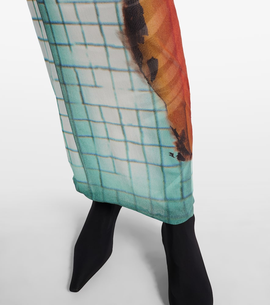 Fire tulle maxi skirt