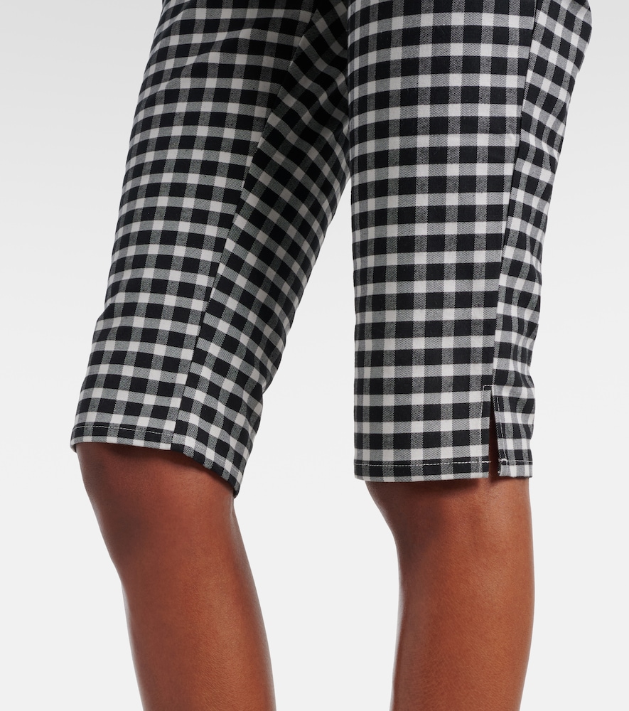 Chiara gingham cotton-blend capri pants