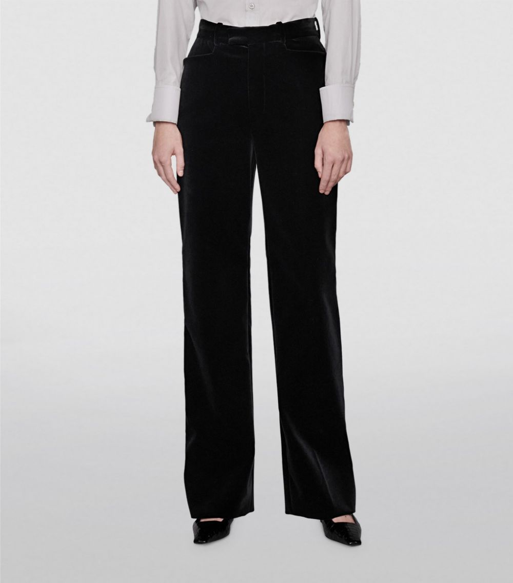 구찌 여성 Velvet Flared Trousers