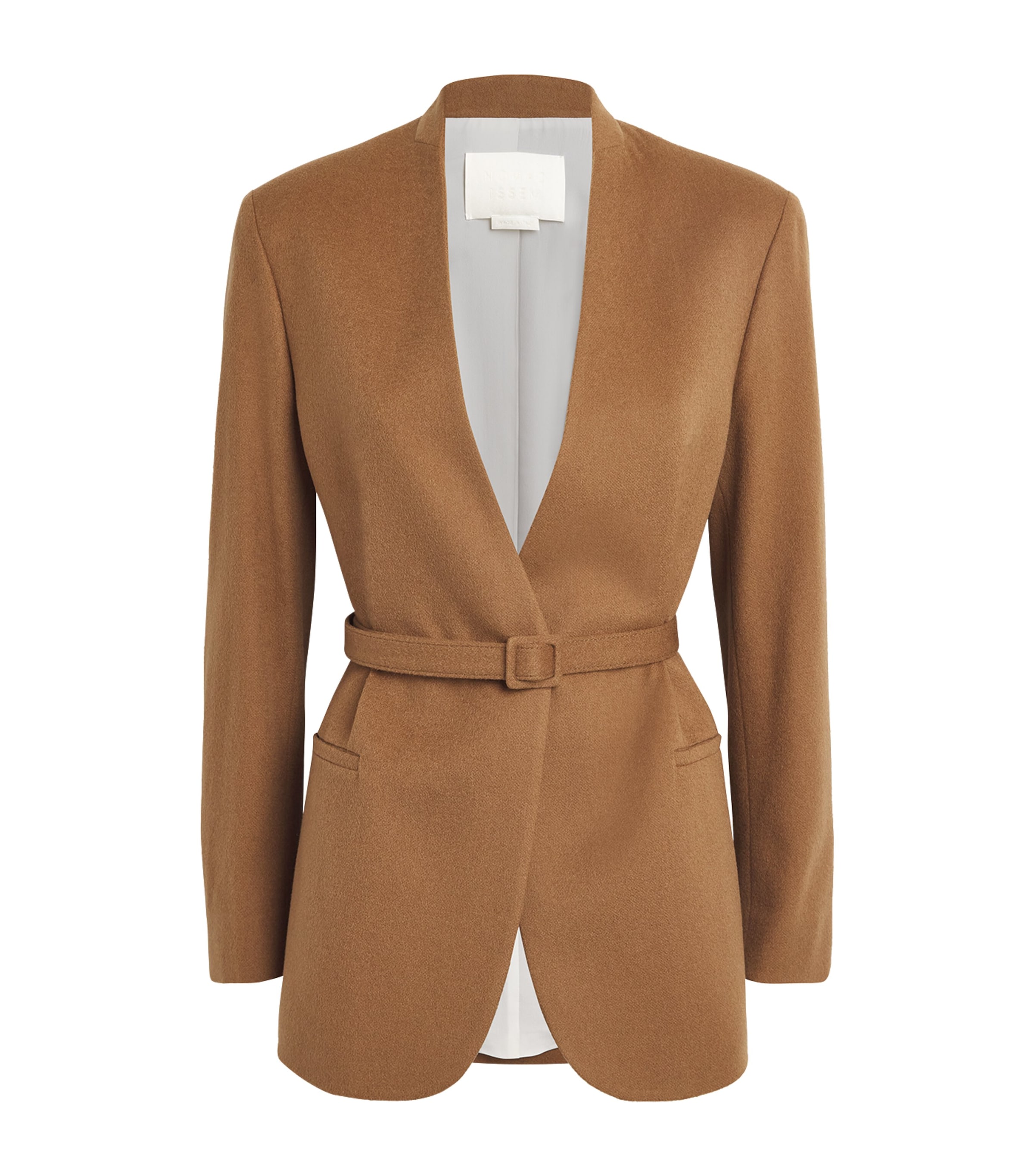 Camel Wrap-Around Blazer