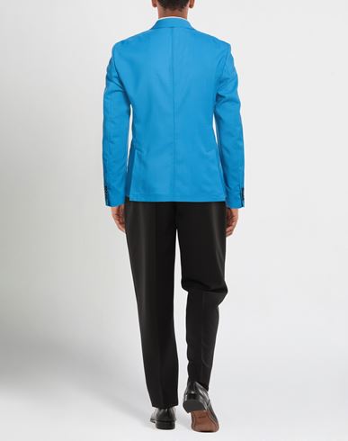 Man Blazer Azure Size 42 Wool, Polyester, Elastane