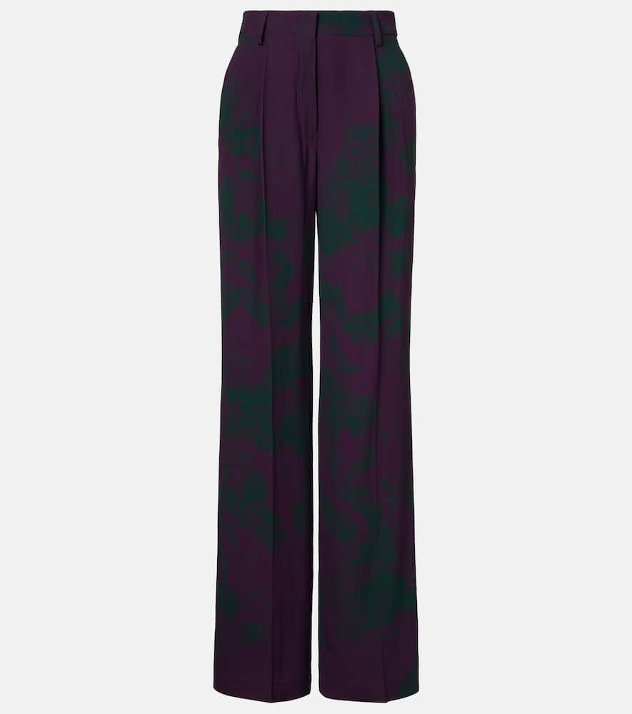 Printed wide-leg pants
