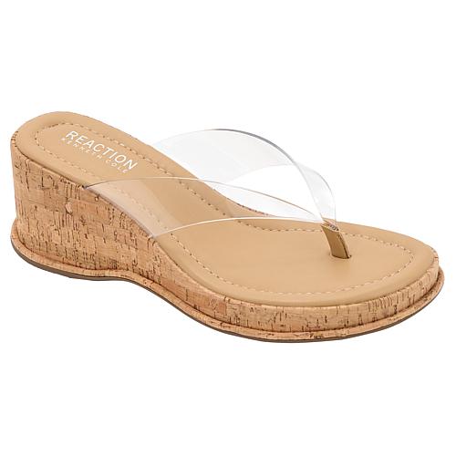Reaction Rixton Toe-Thong Wedge Sandal - Black